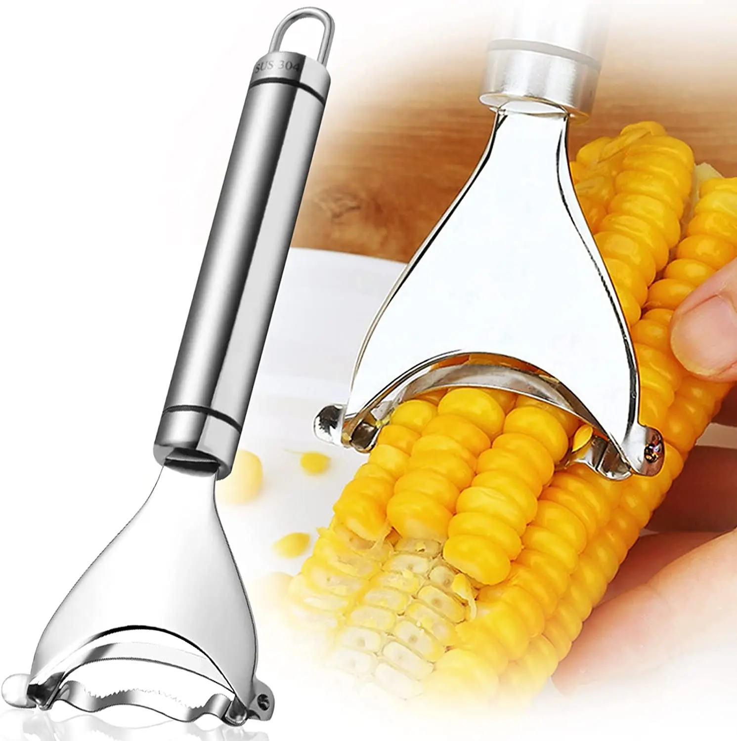 High Quality Stainless Steel Corn Peeler Magic Corn Cob Stripper Cob  Remover Tool With Ergonomic Handle - Buy Corn Peeler,Corn Cob Stripper,Corn  Stripper Product on Alibaba.com