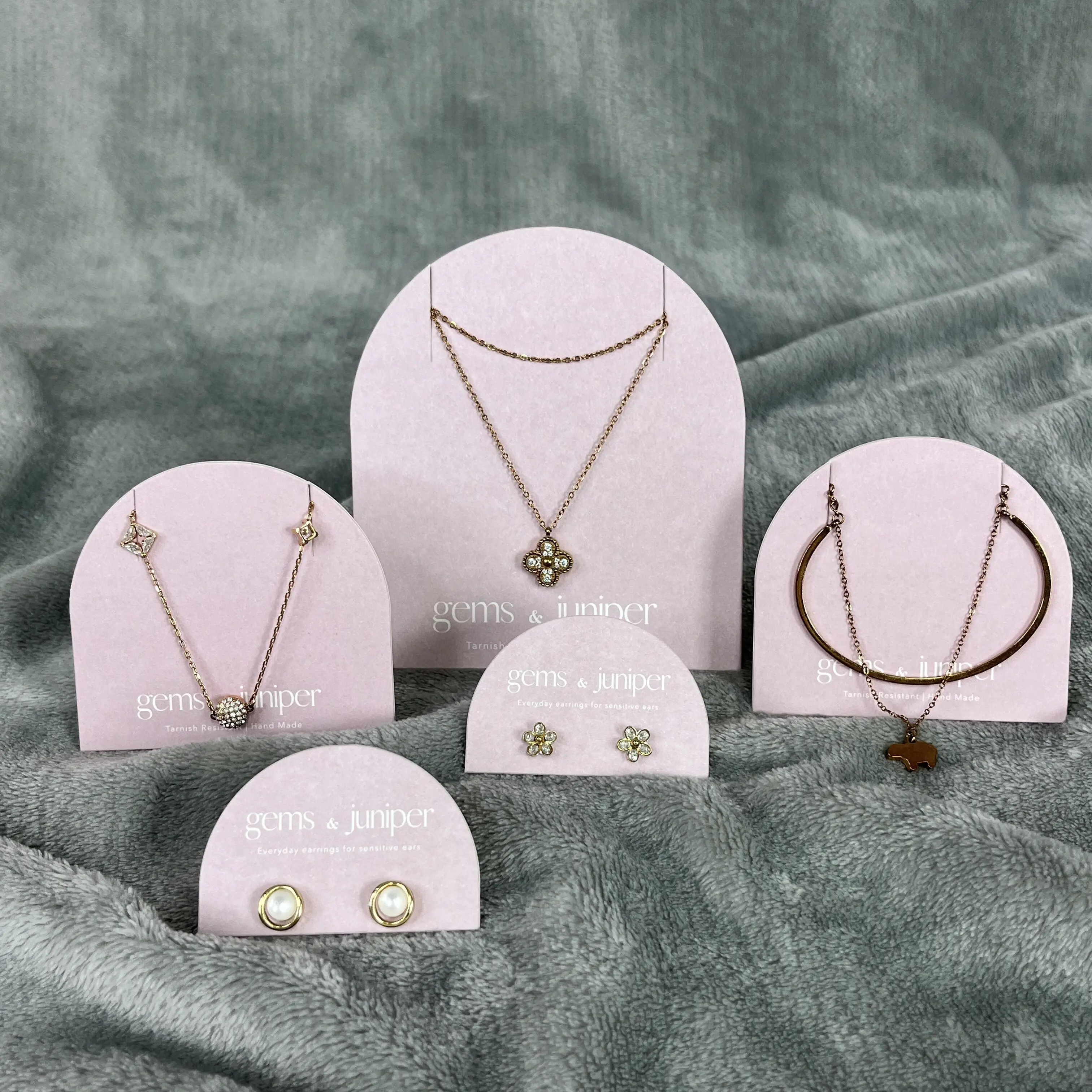 Eco Friendly Custom Die Cut Earring Cards Private Label Holder Backing Jewelry Display Cards supplier