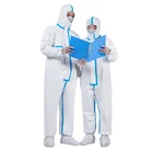Coats Non-woven Pp Fluid Resistant Disposable Coverall Buttons Lab Coats
