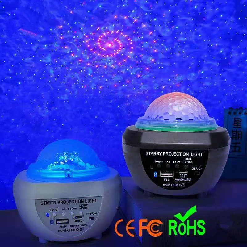 USB Music Player Star Night Light Starry Sky Projector Night Light Child  Romantic Projection Lamp For Kids Gift