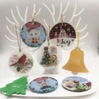 Ornaments 2021 Wholesale Manufacture Round Acrylic Double Print Christmas Ornaments