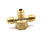 Union K518 Super September Free Sample NPT UNF Male And Female Brass Flare Tube Fitting Union Tee