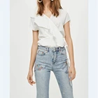 Embroidered Jeans New Design Women Floral Embroidered Straight Fashion Denim Jeans