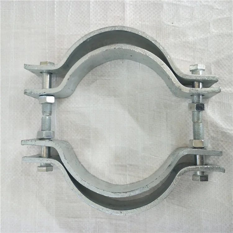 Factory Direct Adjustable Steel Pipe Clamp Direct Flat Steel Bracket Hoop Clamp with Two Bolts Power Accessories Wholesale details