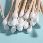 Cotton Swab Bamboo 100pcs Cheap Ear Cleaning Cotton Swab Bamboo/wooden Stick Cotton Rounds