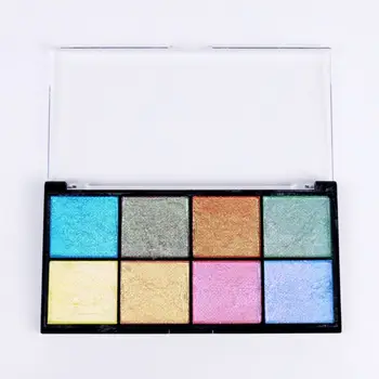 Private label 8 color aqua water activated face body painting for kids glitter eyeshadow cosmetic palette for makeup
