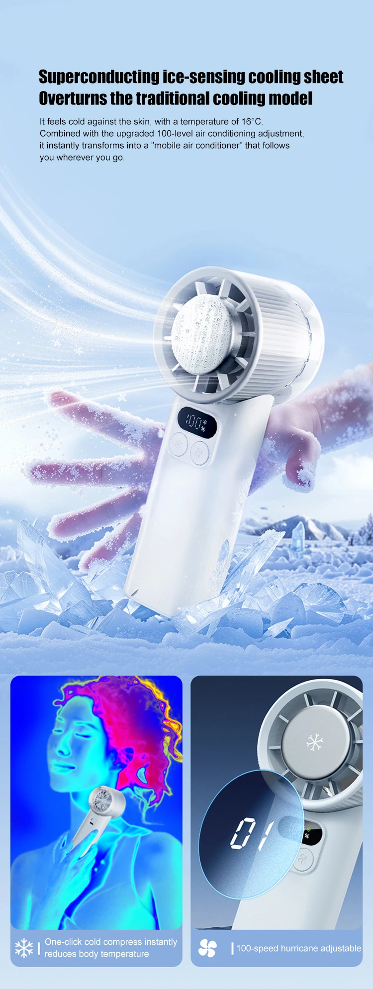 Speed Mini Handheld Fan, Portable, USB - detail 8