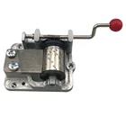 Music Factory Price Yunsheng Brand Standard 18 Note Hand Crank Movement Mechanism Music Box With Red Plastic Ball