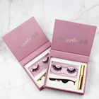 100% Wholesale Custom Packaging Eyelashes Own Brand Private Label 100% Real Mink Lashes 3D Mink Eyelashes