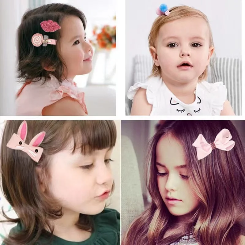 Wholesale HOT selling Korean lovely Princess Kids Hair Clips 18 pcs/sets with gift box packaging cute baby hair accessories