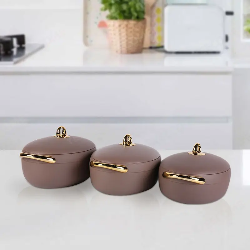 Custom Logo Luxury Stainless Steel food warmer Oval Food Warmer Set 2L 2.5L 3L food warmer sets of 3