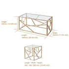 Gold Table New Modern Design Vintage Style Natural Living Room Home Furniture Gold Color Coffee Table