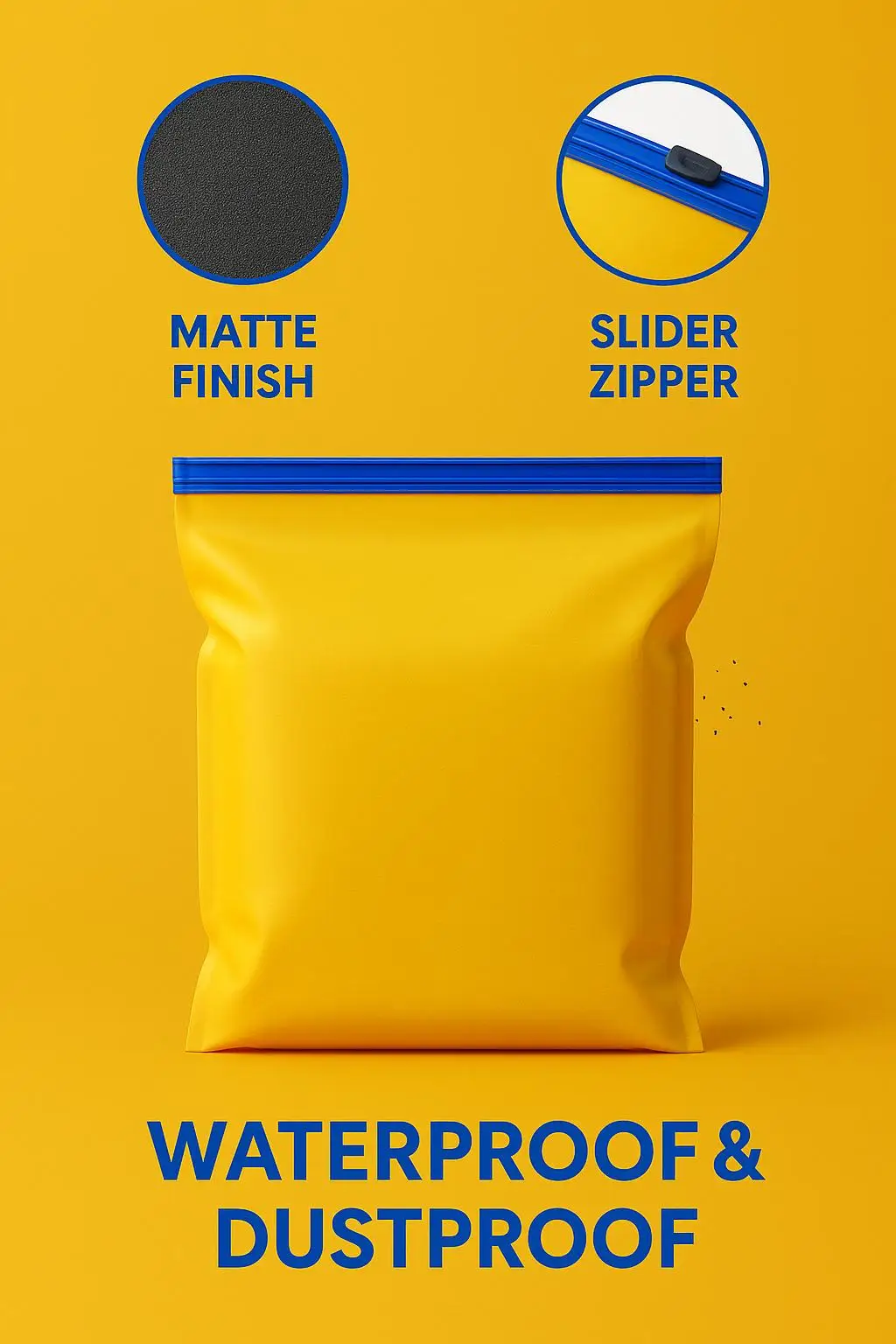Custom Printed Frosted Slider Ziplock Bag with Recyclable PE Material for Premium Boutique and Apparel Packaging - detail 3