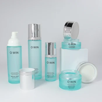 Wholesale Luxury round Glass Bottle with Easy Open End for Cream Water Skincare Products-30ml 50ml 100ml 120ml Sizes