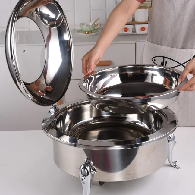 China Supplier buffet food warmer for Luxury Roll Up sets of ceramic dishes  With Spoon Holder