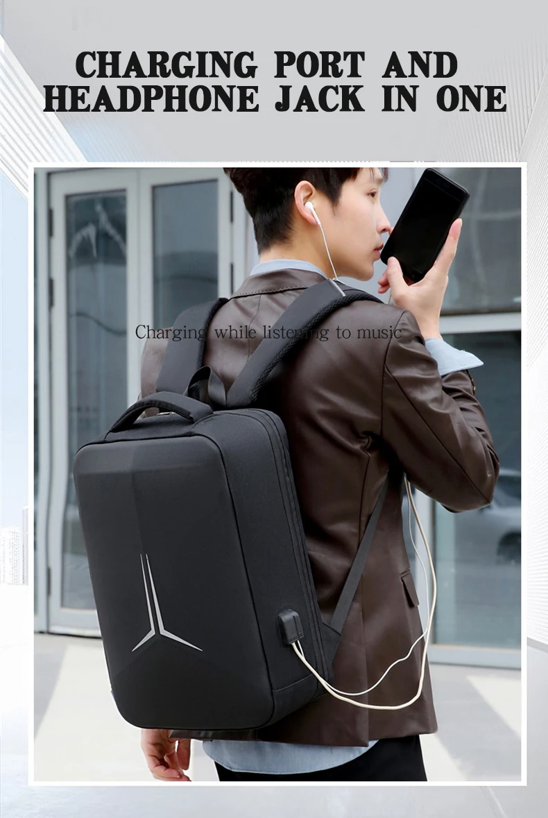 Water Resistant Laptop Backpack Large Capacity Multi Function Back Pack USB Charging Port Travel Backpack