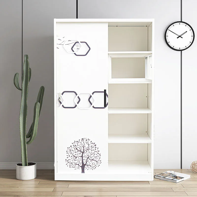 Tengle 2-Door Metal Cabinet Bedroom Furniture Steel Almirah Lemari Pakaian Armario Metal Wardrobe Home Furniture