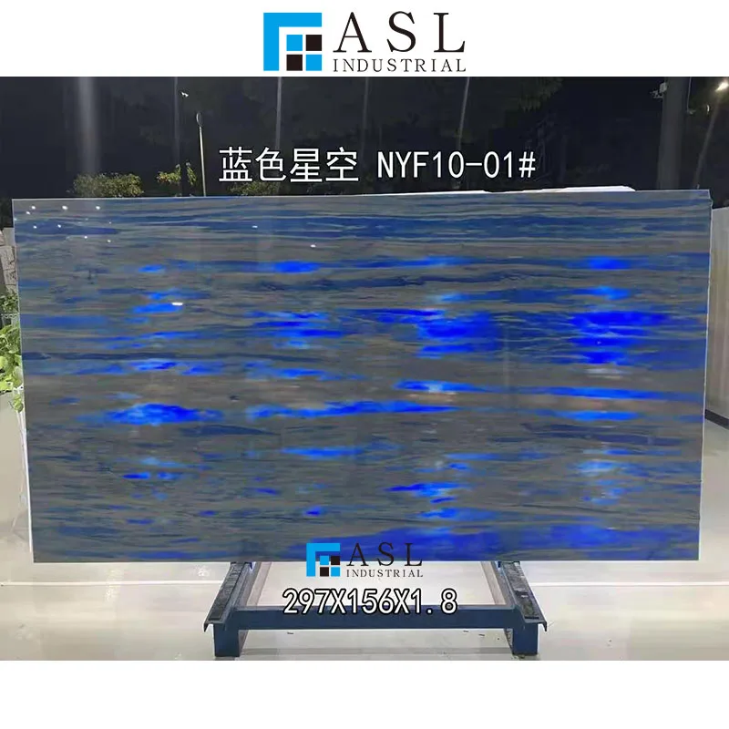 The factory directly laid the floor marble, the lobby with dark blue macau blue marble