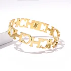 Jewelry Bracelet Wholesale Stainless Steel Jewelry Bracelet 18k Gold Classic Letter Bracelet For Women