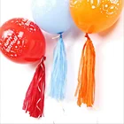 Wedding Party Hot Sale Wedding Party Decoration Strips Multicolor Paper Tassels Tissue Paper Tassel Garland