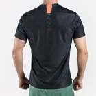 Fit Quick Dry Breathable Black Polyester Sports T Shirts Mens Athletic Running Fit Shirt Workout Gym Clothes
