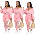 Summer Women 2020 Clothing Vendor New Spring And Summer Solid Color Burning Flower 2 Piece Set Women Clothing