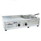 Griddle With Fryer 1 Meter Length Teppanyaki Electric Griddle Electric Griddle With Oil Fryer