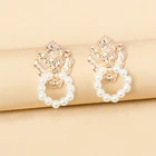 Earrings Earrings 2021 Amazon Hot Sale Gold Lion Head Statement Earrings Women Trendy Peal Earrings