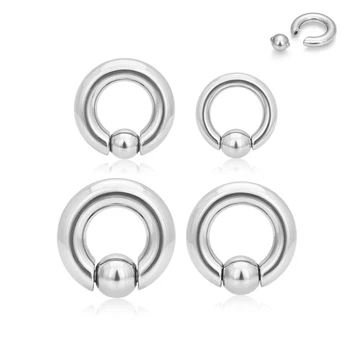 Custom ASTM F136 Titanium BCR Body Jewelry Large Gauge Captive Bead Ring PA Spring Action Punk Style Wedding Daily Wear Piercing
