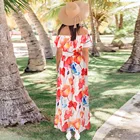 Printed Gown 2021 Spring/Summer New Fashion Sexy Printed Dress Evening Gown Off-the-shoulder
