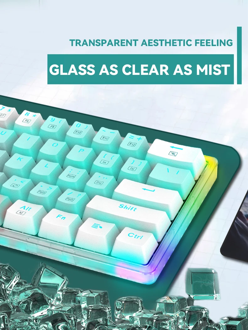 Wholesale E Yooso Z T Gaming Keyboard Transparent Ergonomic Desgin