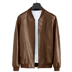 Jacket Black Pu Jacket Custom Logo Black Brown Pretty Cheap Price Faux Leather Jacket For Men