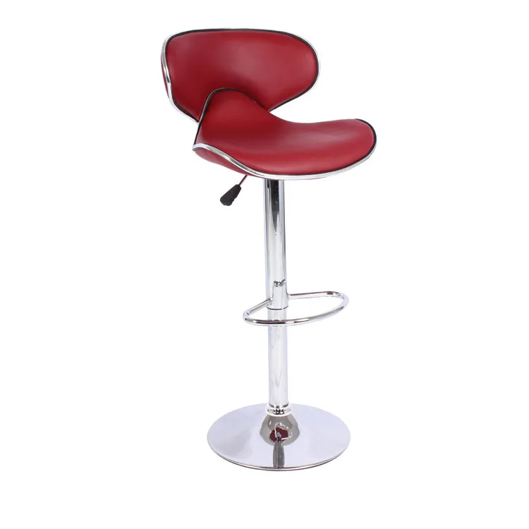 Fashion Butterfly Swivel Counter Stool Chromed base Leather Bar Stool with Footrest