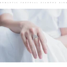 18k Ring Queen Design Sterling 18K White Gold Moissanite Ring Romantic Engagement Band Moissanite Ring