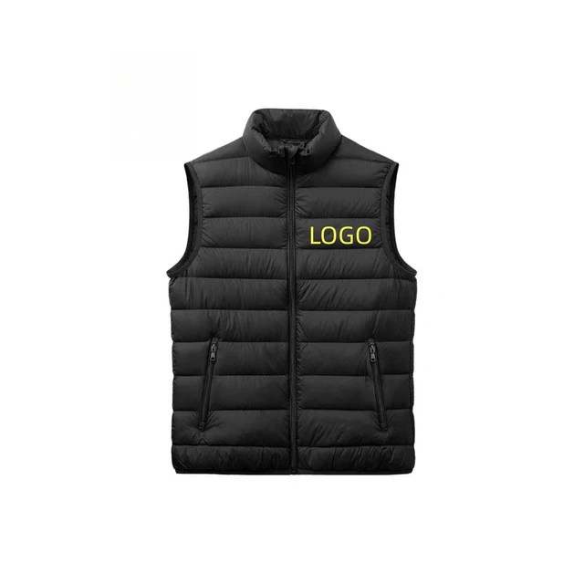 Custom spring autumn and winter outdoor leisure waterproof windproof warm down vest