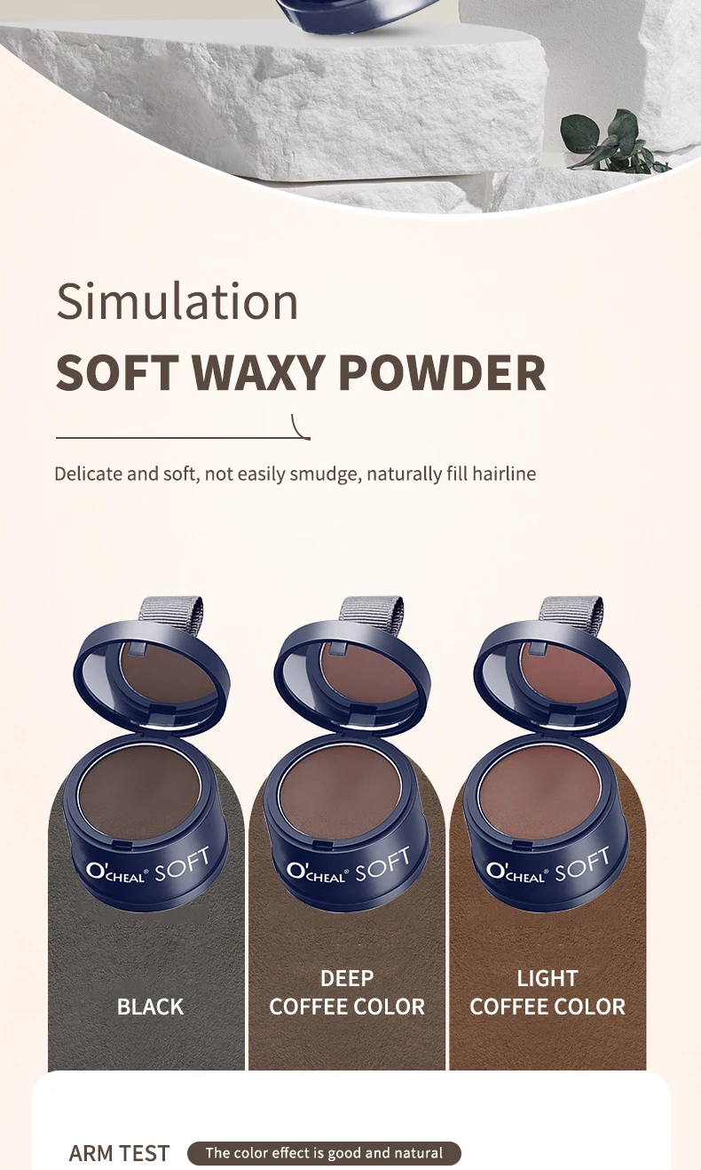 OCHEAL High-Quality Outline Filled Forehead Shadow Powder Waterproof and Sweat Proof Hairline Powder