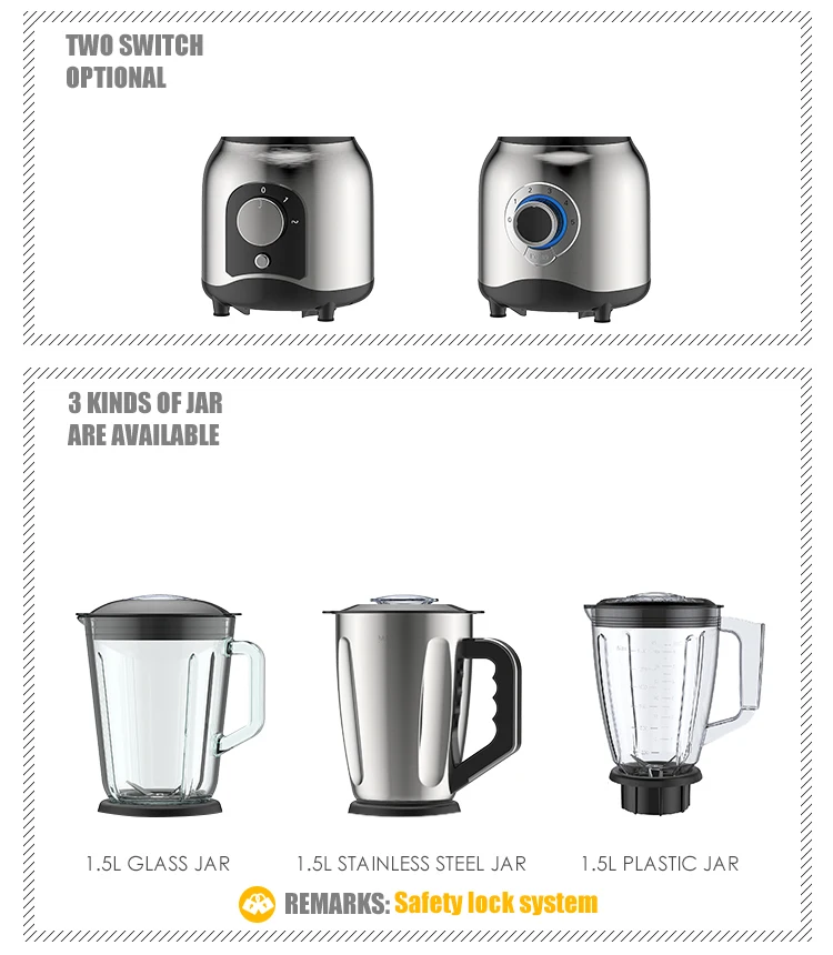 Hot Selling High Speed Juice Blender, Blender Smoothie Maker With 1.0 glass jar