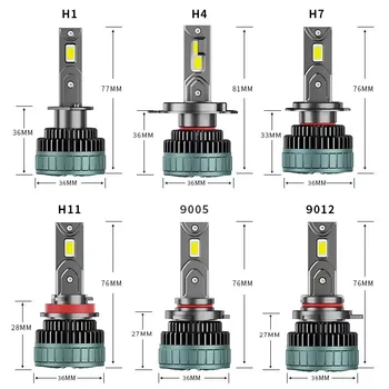 A80  h7 h11 h4 led headlights bulb 9006 bus headlamp led lighting for vehicle cars led head lights 4 sides