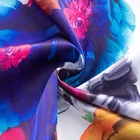Satin Woven Satin Fabric Custom OEM 100% Polyester Stretch Abstract Satin Printed Fabric For Dress
