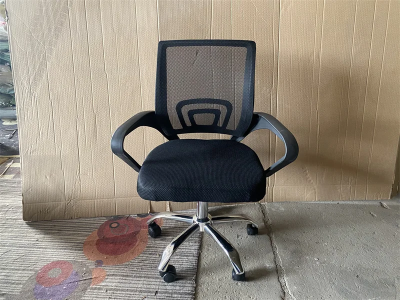 Hot Sale On Line Swivel Fabric Chair Cheap Price Black Mid-back Mesh Office Chair Computer Desk Chair