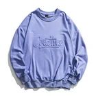 Sweat Shirt Sweater Custom 3d Embossed Sweat Shirt Fleece Cotton Crewneck Emboss Sweater