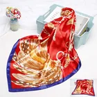 Silk Scarf Scarves Hot Sale Custom Pattern Digital Printing Imitated Silk Bandana Silk Scarf For Women