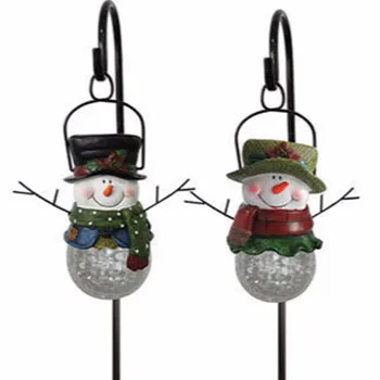 snowman solar lights