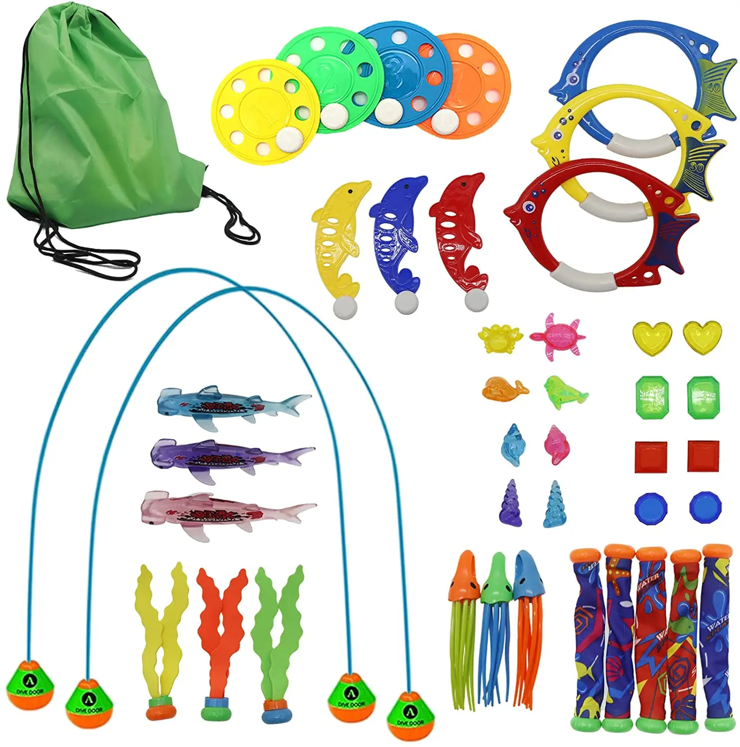 Factory Direct Sale Underwater Swimming Pool Diving Toy Dolphin Diamond