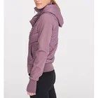 Jacket Jackets Fashion Winter Purple Quilted Down Jacket Hooded Womens Padded Puffer Jackets With Custom Logo