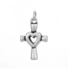 Cross Charms 316L Stainless Steel Cross Heart Charms For DIY Jewelry For Men Women