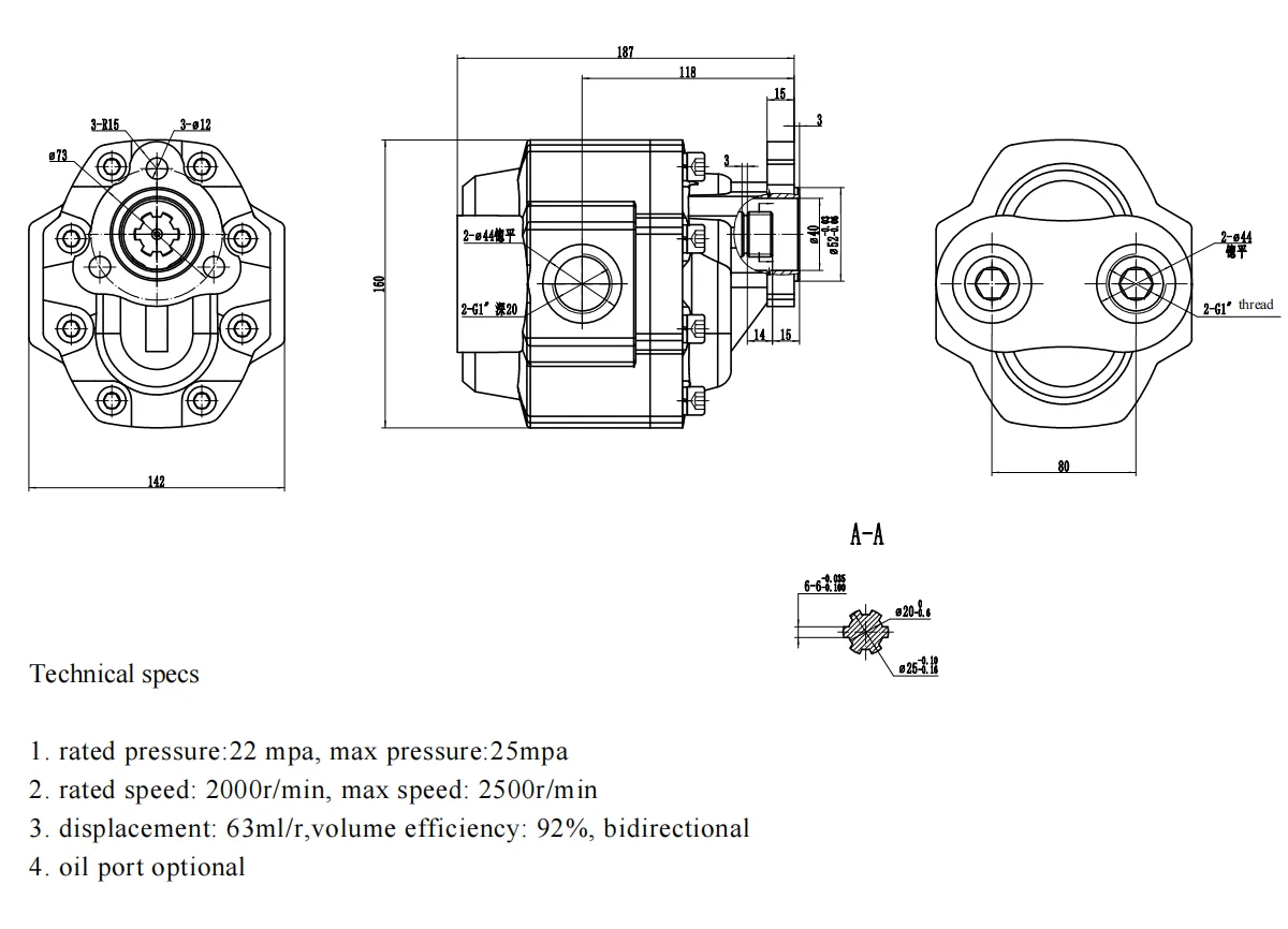 Durable Steel HYVA Type Bidirectional Hydraulic Gear Dump for Dump Truck manufacture