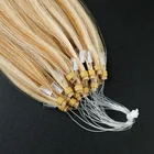 Weft Human Hair Extension Pretty Blonde Micro Link/Loop Thin Weft Double Drawn Human Hair Extension