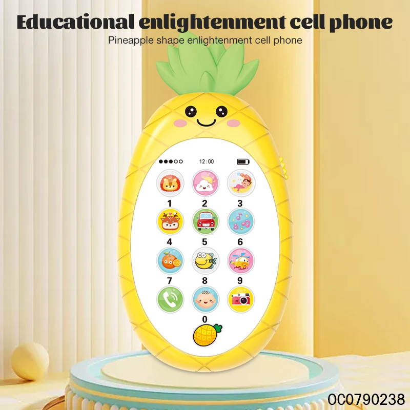 Electric montessori toys early educational baby mobile phone toy with music