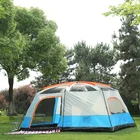 Family 8 Person Waterproof 2 Bedrooms Large Traveling Outdoor Camping Tent For Family